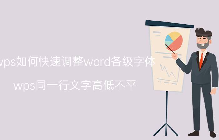 wps如何快速调整word各级字体 wps同一行文字高低不平？